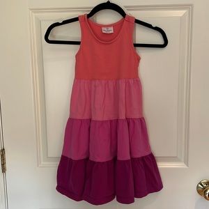 Hanna Andersson colorblock twirl dress, size 110